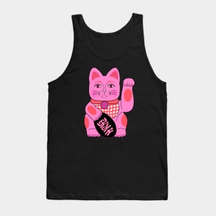 Pink lucky cat Tank Top